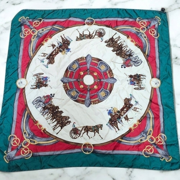 WARDEN BROOKS LIMITED Designer Silk Scarf Size34''x34'' - Picture 3 of 9